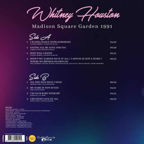 Картинка Whitney Houston Live At Madison Square Garden 1991 (LP) Cult Legends Music 402039 8717662592515 фото 3